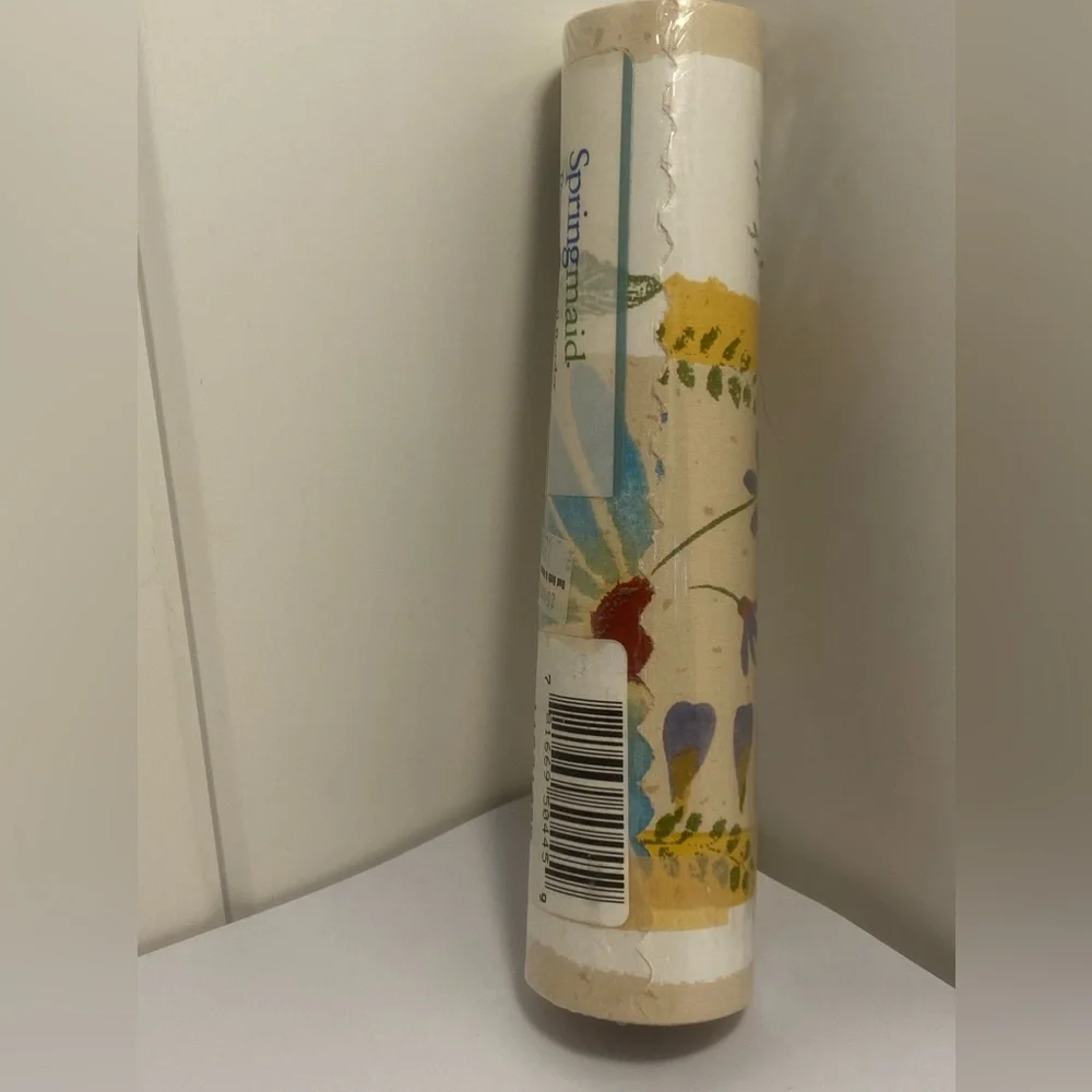 90s springmaid wall paper wall border floral LOVES ME daises Spring Maid vintage
